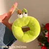 Pingente criativo de rosquinha de frutas e vegetais, chaveiro de boneca fofa de olhos grandes, decoração de bolsa, pequeno brinde promocional