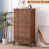 Gabinete de Almacenamiento Estilo Americano de Madera Maciza, Gabinete Pequeño para Sala de Estar y Dormitorio, Cómoda Ancha, Gabinete Lateral Estrecho para Uso Doméstico