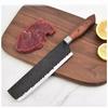 Nuevo Martillo Patrón Seis Piezas Acero Negro Forjado Pintura en Spray Acero Inoxidable Juego de Cuchillos de Cocina Cubierto con Mango Caja de Regalo