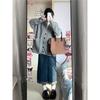 Suéter Cardigan Gris Otoño e Invierno Nuevo Estilo Japonés Estilo Perezoso 2024 K-Style Retro Holgado Chaqueta de Punto de Leche