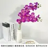 9 Orquídeas Phalaenopsis Artificiais com Toque de Alto Padrão e Realista, Flores Artificiais para Casamentos, Materiais DIY de Flores Artificiais, Phalaenopsis Branca