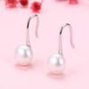 Brincos de Pérola Natural Brincos de Prata S925 Salto Alto Estilo Coreano Elegante Moda Versátil Popular Brincos de Gancho para Mulheres