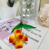 Marca Meihe Tulipán Tulipán Artificial de Brownie Serie Fantasía Sala de Estar PU Tulipán Abierto Moda Francesa Paris
