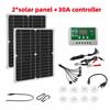Painel solar de cristal único transfronteiriço 12w * 2 2 em 1 módulo de sistema fotovoltaico flexível portátil tesouro de carregamento de emergência