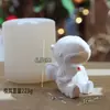 Molde de Yeso Aromaterapia Jazmín Clip para Salida de Aire de Coche Decoración de Coche Loto Colgante Molde de Silicona Hecho a Mano