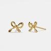Aretes de Lazo, Aretes de Plata Lisa Modernos para Mujer, Estilo Coreano Lujo Accesible y Aretes Dulces Elegantes para Mujer, Regalos