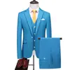 Transfronterizo 2024 Primavera y Otoño Nuevo Traje de Hombre Estilo Coreano Ajustado traje Traje de Vestir para Hombre Traje de Negocios Traje de Tres Piezas para Hombre