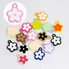 Pingente de Flor Colorida em Acrílico Pingente Corrente de Celular Chaveiro Pingente de Bolsa Material Acessórios para Joias DIY Venda por Atacado