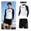 Traje de buceo coreano para hombre, traje de baño deportivo profesional dividido con protección solar, traje de surf de manga larga de secado rápido, traje de baño para vacaciones