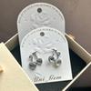 Embalaje de cartón para pendientes y collares de alta gama, con estampado en caliente personalizado, logotipo en rosa estéreo, tarjeta de exhibición de joyas, impresión en papel de seda