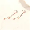 Pendientes de Borla con Forma de Corazón de Plata de Ley 925 Estilo Nuevo 2026 Pendientes de Venta Caliente Pendientes de Lujo Ligero para Mujer de Nicho
