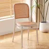 *2 encostos de cadeira de rattan sintético, design moderno e minimalista, adequados para uso doméstico, cafés, hamburguerias, cadeiras de jantar e mesas de escritório