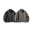 Jaqueta de Lã Xadrez Houndstooth Retrô Americana Nova Outono 2026 Yidao Jaqueta Harrington de Alto Padrão Masculina
