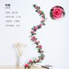 Enredaderas de Rosas Artificiales, Enredaderas de Flores Falsas, Rosas Pequeñas de Flores de Seda, Flores para Colgar en la Pared, Decoración para Cubrir Tubos, Alta Simulación