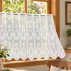 Nova Cortina de Renda Transparente Estilo Country Americano Cortina de Café Cortina para Porta de Cozinha Cortina de Proteção Solar Venda por Atacado de Fábrica