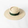 Nuevo Sombrero de Paja Panama de Ala Ancha con Anillo Superior de Paja Natural para Primavera y Verano Europeo y Americano Sombrero para Proteger del Sol en Exteriores Compras Playa