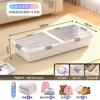 Caja de almacenamiento para la parte inferior de la cama, caja de almacenamiento para ropa, edredón, acabado transparente, con cajón con ruedas, para el hogar