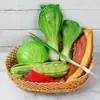 Modelo de vegetal de simulação PU pimenta alface repolho chinês berinjela cebola cogumelo brócolis modelo de adereços decoração de sala