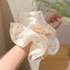 Scrunchie de Malha Floral Fresco e Simples para Mulheres, Elástico de Cabelo de Alta Elasticidade, Corda de Cabelo Durável, Suave com o Cabelo, Doce Acessório de Cabelo