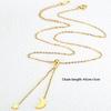 Collar con colgante de estrella y luna con borlas, estilo moderno y sencillo, de acero inoxidable, estilo academia, para mujer