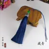 Franjas para Chapéu Vazado DIY Artesanal Franjas para Roupas Tecidas Franjas de Nó Chinês Café Vermelho Vermelho Jujuba