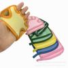 Guantes de baño de PVA guantes de baño de esponja para niños toalla de baño de doble cara rosa de dibujos animados al por mayor