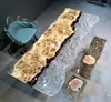 # Mesa de Rio em Resina Epóxi Madeira Maciça Placa Grande Mesa de Chá Mesa de Chá Oceânica Mesa de Jantar Mesa de Café Placa Inteira Mesa de Escritório Chá