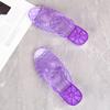 Moda Cintura Alta Antiderrapante Espessado Sandálias Femininas de Verão Femininas de Gelatina de Cristal Transparente de Salto Médio para Uso Externo