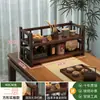 Escritorio Pequeño Nuevo Juego de Té Estilo Chino Olla de Arcilla Púrpura Estante de Almacenamiento Adorno Estante para Colocar Té Gabinete de Almacenamiento