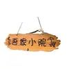 Letrero de Puerta Tallado en Madera Maciza para Villa de Alojamiento, Patio, Jardín, Letrero Decorativo Colgante con Letras Creativas, Placa de Madera para Cenador