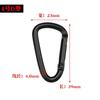 Manufacturer Wholesale Electrophoretic Black No. 5 D-Shaped Carabiner Aluminum Alloy Keychain Outdoor Water Bottle Hanging Buckle Can Be Customized with Logo