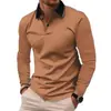 Comércio Exterior Verão Novo Camisa Polo Masculina Lapela Manga Curta Golfe Casual Esportivo Top Cor Contrastante Camiseta Manga Curta