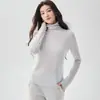 Bai Cai Rong Nova Coleção Outono/Inverno 2026: Suéter de Tricô Versátil de Alta Qualidade Estilo Coreano com Borda Enrolada e Gola Alta