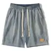 Shorts Blancos Desgastados para Hombre Verano Delgado Holgado Estilo Hong Kong Verano 2026 Estilo Bordado Parche Juvenil Pantalones de Hombre
