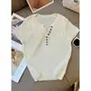 Tricô Feminino Chic Francês 2025 Nova Moda de Verão Elegante Único Super Bonito Top Solto