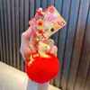 Llavero de Mascota Rojo Colgante para Bolsa de Año Nuevo Llavero de Pareja para Coche Día de Año Nuevo Pequeño Regalo Al por Mayor