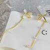 Pendientes de borla de plata con mariposa de circonita, dulces y exquisitos, estilo femenino, ligeros, de lujo, de alta gama, retro, combinables con todo.