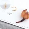 Chapado en Cobre con Oro Real y Alambres para Oreja y Ganchos para Oreja Incrustados con Diamantes para Accesorios de Joyería Hechos a Mano DIY
