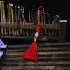 Fleco Rojo con Borlas Material Hecho a Mano para DIY Broche Hanfu Estilo Antiguo Adorno Colgante Cortina de Linterna Colgante para Coche Fleco con Borlas