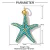 Estilo Europeo y Americano Estrella de Mar Goteo de Aceite Color Degradado Concha DIY Colgante de Cobre Collar Aretes de Concha de Corazón para Mujer Accesorios de Joyería