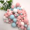 Pompones de Color Degradado de Alta Elasticidad, Bolas de Felpa de Tamaños Mixtos para Manualidades de Bricolaje para Niños, Educación Temprana, Personalizable por el Fabricante