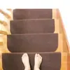 Alfombrilla Adhesiva Autoadhesiva Autoadhesiva Antideslizante para Peldaños de Escalera de Baldosa Alfombra para Escaleras de Madera Maciza Peldaño Alfombrilla