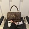 Bolso Casual Texturizado Estampado de Leopardo para Mujer, Bolso de Hombro Único Novedoso 2025, Bolso de Mano Versátil de Nicho, Bolso de Axila para Mujer