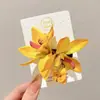 2026 Nuevo Pinza de Pico de Pato Floral de Alta Gama para la Costa con Pasador de Flor de Peonía Simulada, Accesorio para el Cabello de Estilo Vacacional para el Lado