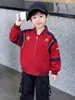 Chaqueta de Béisbol de Otoño para Niños 2026 Nuevo Estilo Coreano Deportiva con Bloques de Color Cuello Alto Chaqueta Versátil