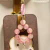 Bubble Mart Colgante de Cadena para Teléfono Móvil Lindo Cuentas Pintadas a Mano Cadena Doble Colgante Colgante para Bolso Colgar DIY
