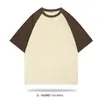 Camiseta de manga corta estilo americano Yupai personalizada, diseño impreso, para padres e hijos, estudiantes, corte holgado, moderna, raglán, personalización