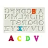 Molde de Silicona de 26 Letras Mayúsculas Inglesas Molde para Decoración de Pasteles Fondant Chocolate Molde para Hornear DIY