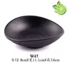 Mesa para Fondue Estilo Japonés Vajilla Creativa de Plástico Plato Negro para Snacks de Salsa de Soja Dim Sum Plato de Melamina Imitación Porcelana Tazón para Salsa Plato de Condimentos