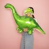 Fábrica por atacado tema de festa de dinossauro balão decorativo de filme de alumínio tiranossauro raptor dragão de pescoço longo balão de folha de alumínio